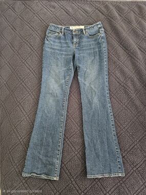 LOFT Blue Flared Wide-Leg Jeans